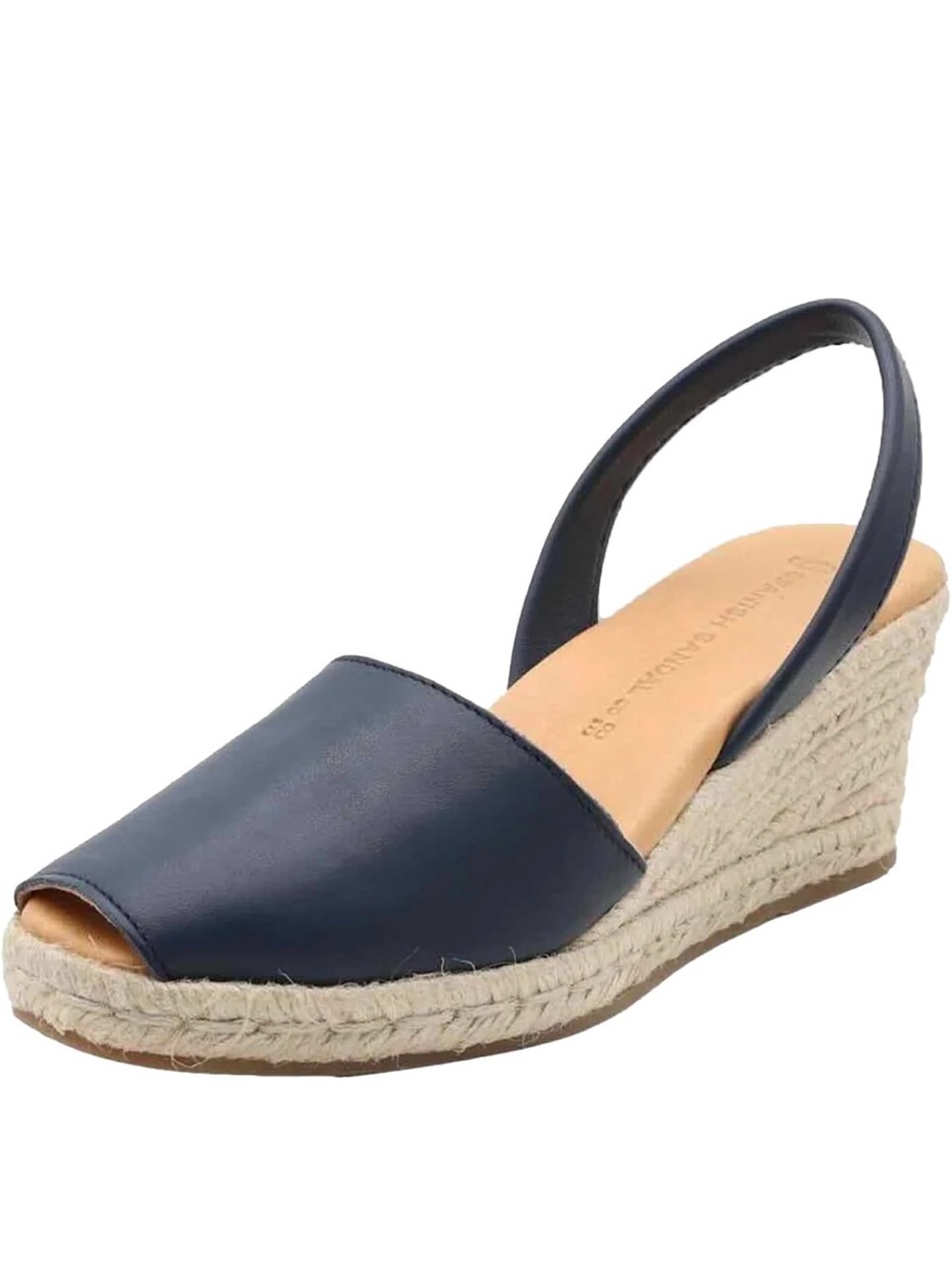 Navy Slingback Espadrille Wedge Sandal